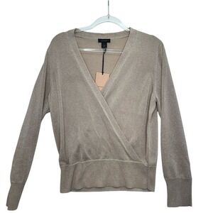 Halogen NWT Shimmering Cross Sweater, Size M